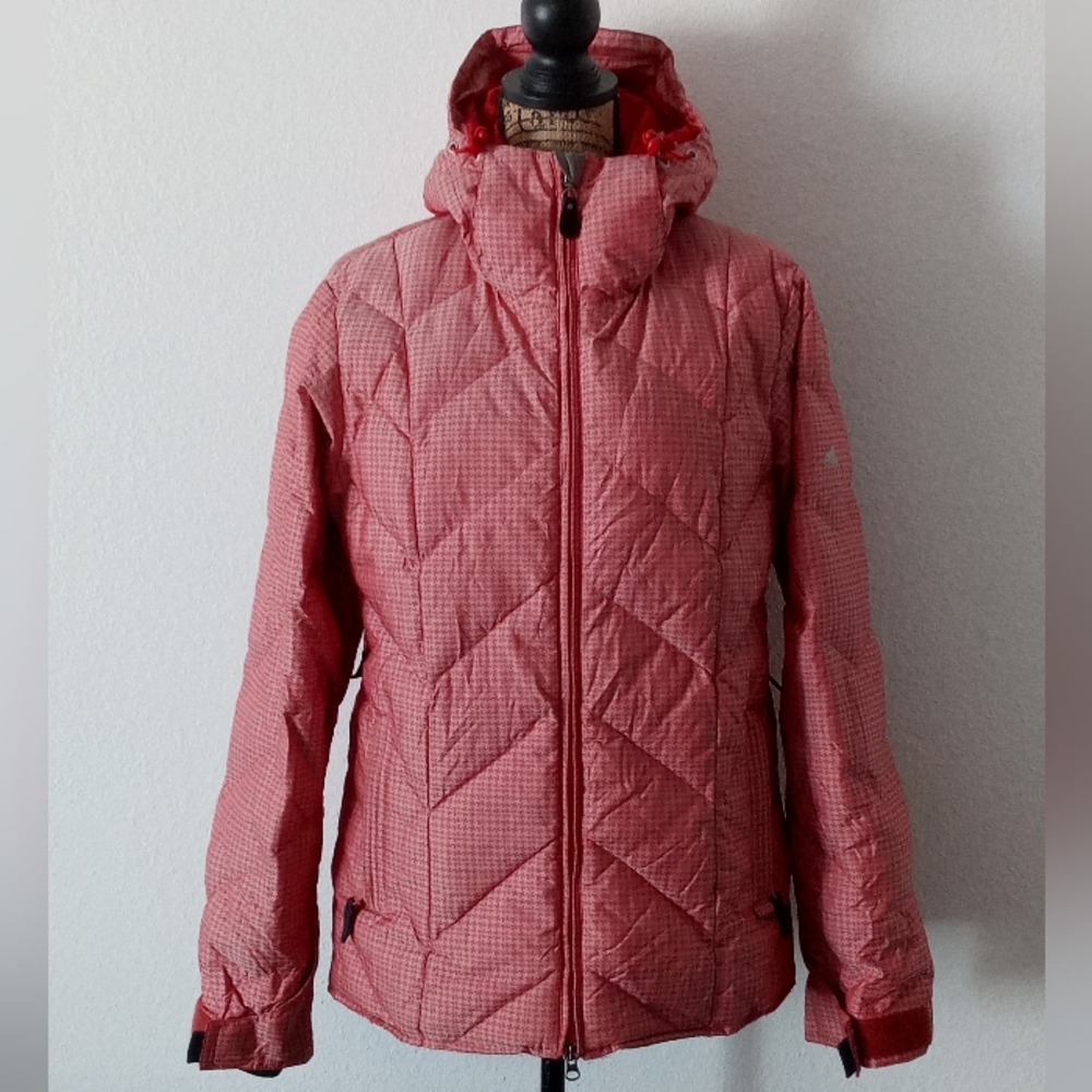 Roxy Houndstooth Hooded Ski Snowboard Parka Jacket 10K